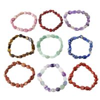 Simple Style Round Natural Stone Beaded Bracelets 1 Piece main image 3