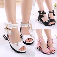 Women's Vintage Style Floral Bow Knot Open Toe Ankle Strap Sandals main image 1