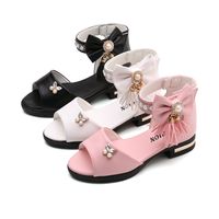 Women's Vintage Style Floral Bow Knot Open Toe Ankle Strap Sandals main image 3
