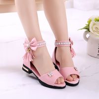 Women's Vintage Style Floral Bow Knot Open Toe Ankle Strap Sandals main image 4