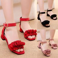 Women's Fashion Solid Color Open Toe Ankle Strap Sandals main image 1