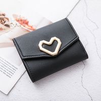 Women's Heart Shape Pu Leather Magnetic Buckle Wallets sku image 1