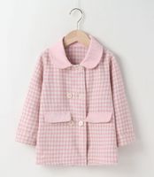 Fashion Houndstooth Polyester Girls Outerwear main image 5
