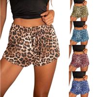Pantalones Cortos De Leopardo Multicolor Casual De Verano Para Mujer main image 1