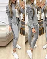 Women's Casual Plaid Printing Patchwork Pants Sets main image 1