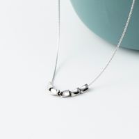 Simple Style Classic Style Solid Color Sterling Silver Plating Pendant Necklace 1 Piece sku image 1