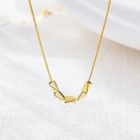 Simple Style Classic Style Solid Color Sterling Silver Plating Pendant Necklace 1 Piece sku image 2