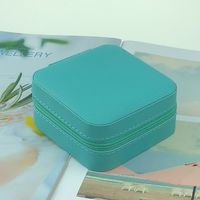1 Piece Simple Style Solid Color Pu Leather Jewelry Boxes sku image 4