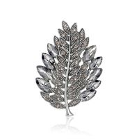 Fashion Leaf Alloy Plating Rhinestones Women's Brooches main image 6