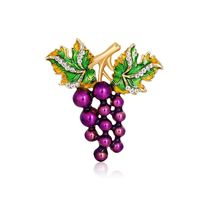 Mode Grain De Raisin Alliage Placage Strass Femmes Broches main image 1