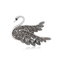 Elegant Swan Alloy Plating Rhinestones Women's Brooches main image 6