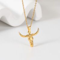 Ethnic Style Cattle Stainless Steel Plating Necklace 1 Piece main image 6