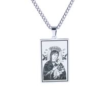 Ethnic Style Virgin Mary Stainless Steel Plating Necklace 1 Piece sku image 1