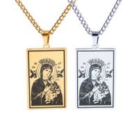 Ethnic Style Virgin Mary Stainless Steel Plating Necklace 1 Piece main image 2