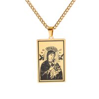 Ethnic Style Virgin Mary Stainless Steel Plating Necklace 1 Piece sku image 2