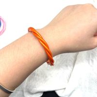 Ethnic Style Solid Color Twist Silica Gel Unisex Bangle 1 Piece main image 4