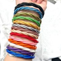 Ethnic Style Solid Color Twist Silica Gel Unisex Bangle 1 Piece main image 1