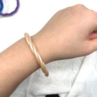 Ethnic Style Solid Color Twist Silica Gel Unisex Bangle 1 Piece sku image 3