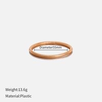 Simple Style Round Solid Color Plastic Women's Bangle sku image 1