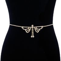 1 Piece Sexy Butterfly Alloy Plating Artificial Rhinestones Women's Waist Chain sku image 1