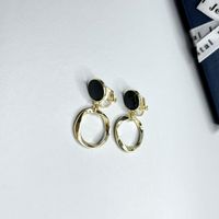 Fashion Round Heart Shape Flower Brass Inlay Artificial Pearls Rhinestones Opal Ear Clips 1 Pair sku image 6
