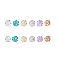 6 Paires Style Simple Rond Placage Alliage Boucles D'oreilles main image 4