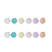 6 Pairs Simple Style Round Plating Alloy Ear Studs main image 4