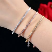 Fashion Geometric Alloy Copper Inlay Artificial Gemstones Women's Bracelets main image 5