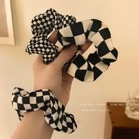 Simple Style Checkered Cloth Hair Tie 1 Piece main image 1