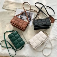 Women's Medium Pu Leather Solid Color Streetwear Square Flip Cover Crossbody Bag main image 1