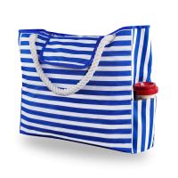 Women's Streetwear Stripe Canvas Shopping Bags sku image 1