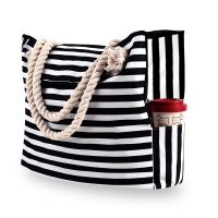 Women's Streetwear Stripe Canvas Shopping Bags main image 6