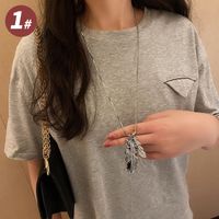 Vintage Style Letter Alloy Inlay Artificial Pearls Rhinestones Women's Necklace 1 Piece sku image 8