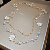 Style Vintage Lettre Alliage Incruster Perles Artificielles Strass Femmes Collier 1 Pièce sku image 59
