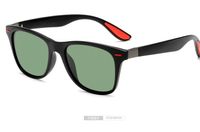 Retro Color Block Pc Square Full Frame Men's Sunglasses sku image 2