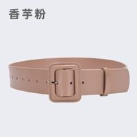 Casual Solid Color Leather Buckle Women's Leather Belts 1 Piece sku image 36