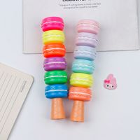 Nette Cartoon Macarons 6 Farben Kreative Graffiti Fluoreszierende Stift Kennzeichnung Stift main image 1