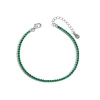 Moda Geométrico S925 Plata Embutido Circón Pulsera 1 Pieza sku image 1