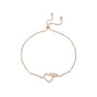 Fashion Heart Shape Alloy Titanium Steel Plating Rhinestones Artificial Pearls Women'S Bracelets main image 7