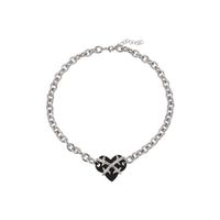 Fashion Heart Shape Alloy Titanium Steel Plating Rhinestones Artificial Pearls Women'S Bracelets main image 4