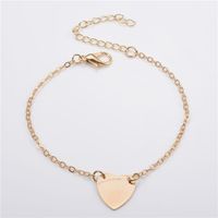 Fashion Heart Shape Alloy Titanium Steel Plating Rhinestones Artificial Pearls Women'S Bracelets sku image 1