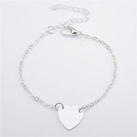 Fashion Heart Shape Alloy Titanium Steel Plating Rhinestones Artificial Pearls Women'S Bracelets sku image 2