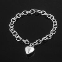 Fashion Heart Shape Alloy Titanium Steel Plating Rhinestones Artificial Pearls Women'S Bracelets sku image 12