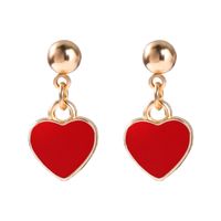 Heart Stoving Varnish Alloy No Inlaid Earrings main image 1