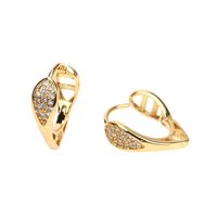 European And American Copper Diamond Snake Earrings Female Simple Ear Buckle main image 6