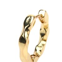 European And American Irregular Minimalist Geometric Copper Gold-plated Glossy Earrings main image 5