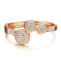 Vente En Gros Bague Cercle Diamant Ouverture Bracelet Simple Bijoux En Alliage Europe Et États-unis main image 1