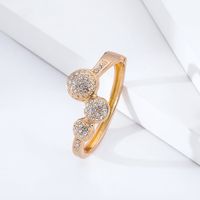 Wholesale Circle Ring Diamond Opening Simple Bracelet Europe And The United States Alloy Jewelry main image 5