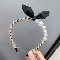 Rabbit Ears Wire Gold Wire Winding Color Cute Pearls Headband main image 1