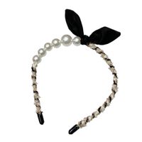 Rabbit Ears Wire Gold Wire Winding Color Cute Pearls Headband main image 6